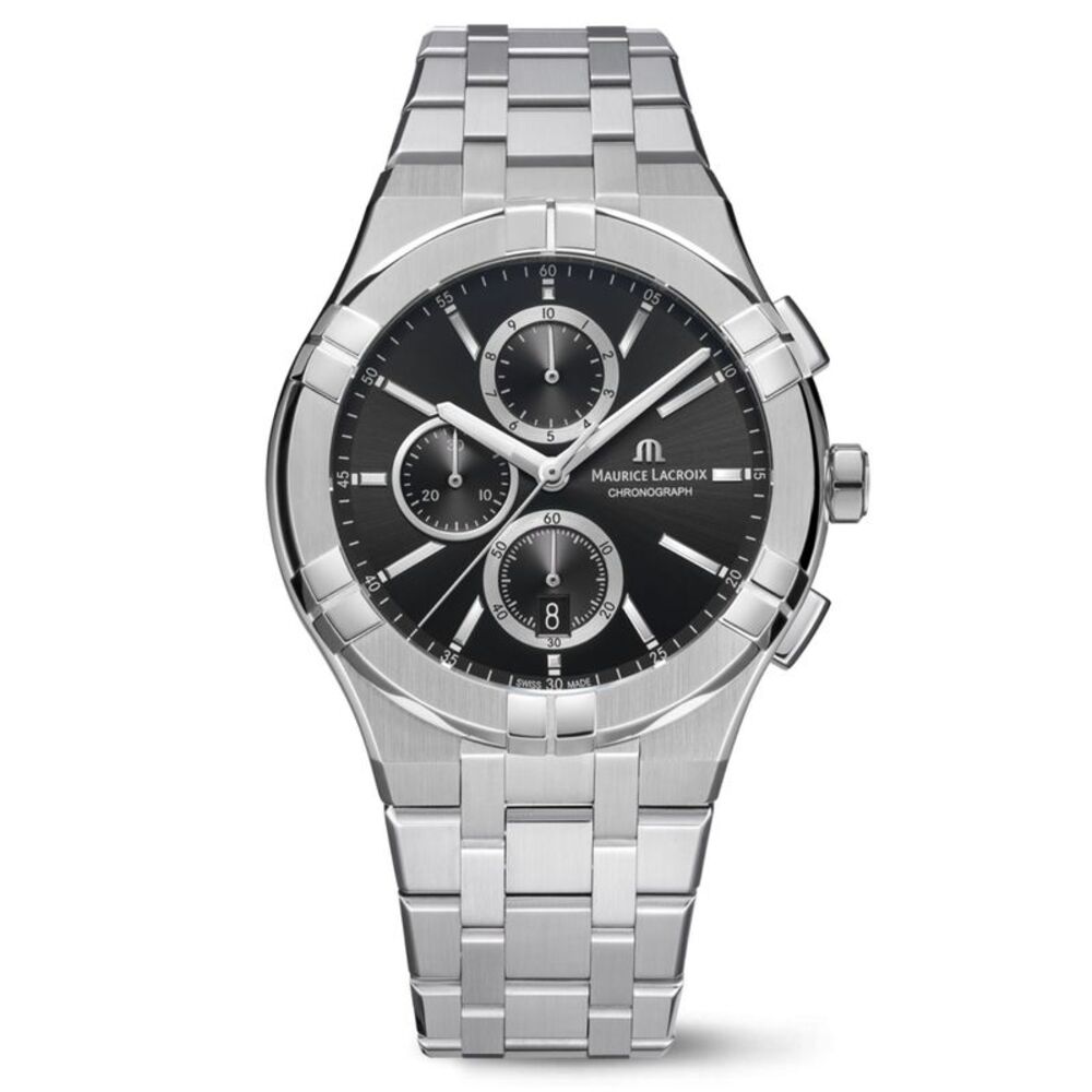 Maurice Lacroix Men's Aikon Black Dial Watch - AI1118-SS002-330